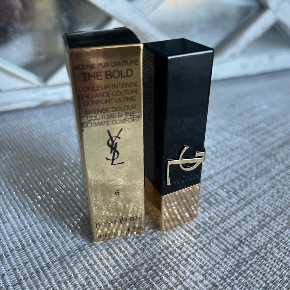 NEW YSL Rouge Pur Couture Lipstick The Bold #6 Reignited Amber - Picture 2 of 7